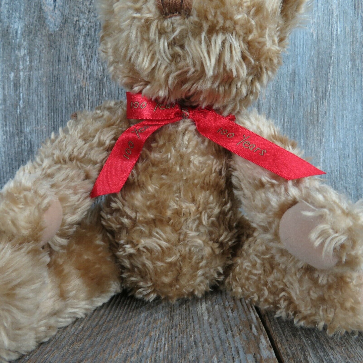 Shaggy Jointed Teddy Bear Plush Stuffed Brown Hallmark 100 Years Anniversary