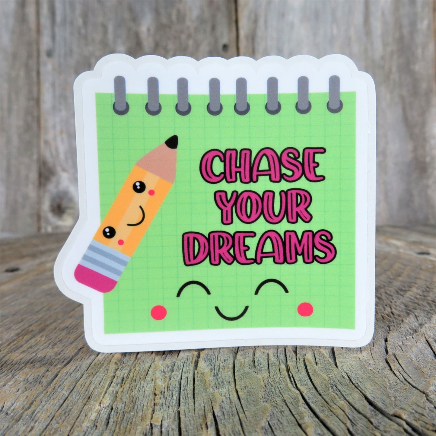 Chase Your Dreams Sticker Kawaii Positive Post It Note Waterproof Full Color Planner