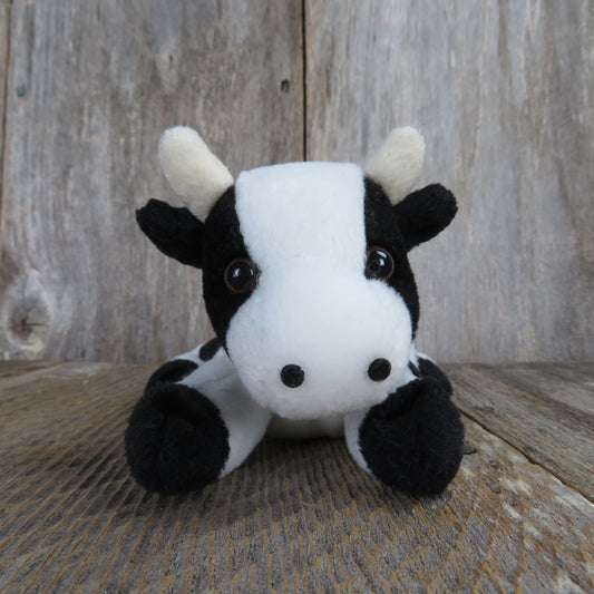 Cow Plush Black and White Horizon Organic Milk Holstein Beanie Stuffed Animal Mini Small Advertising - At Grandma's Table