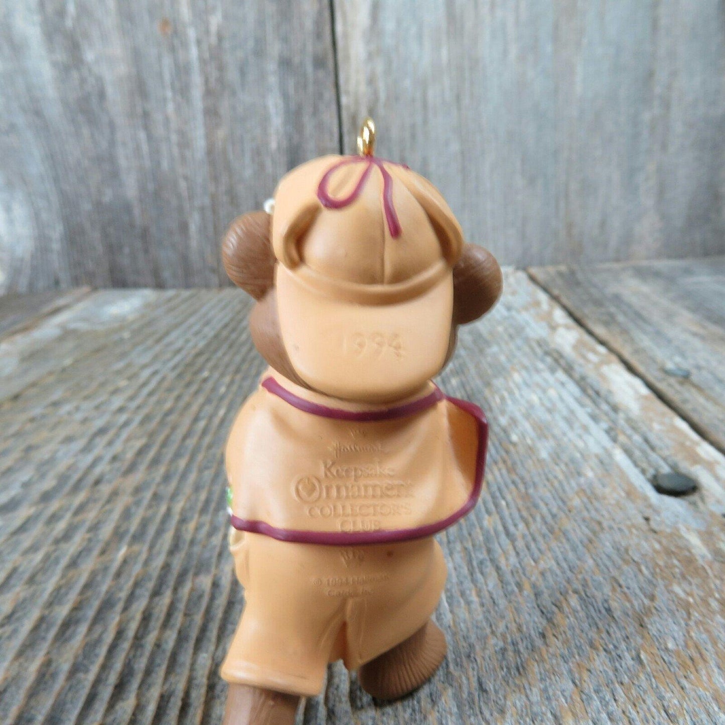 Vintage Teddy Bear Detective Ornament Hallmark Holiday Pursuit 1994 Keepsake