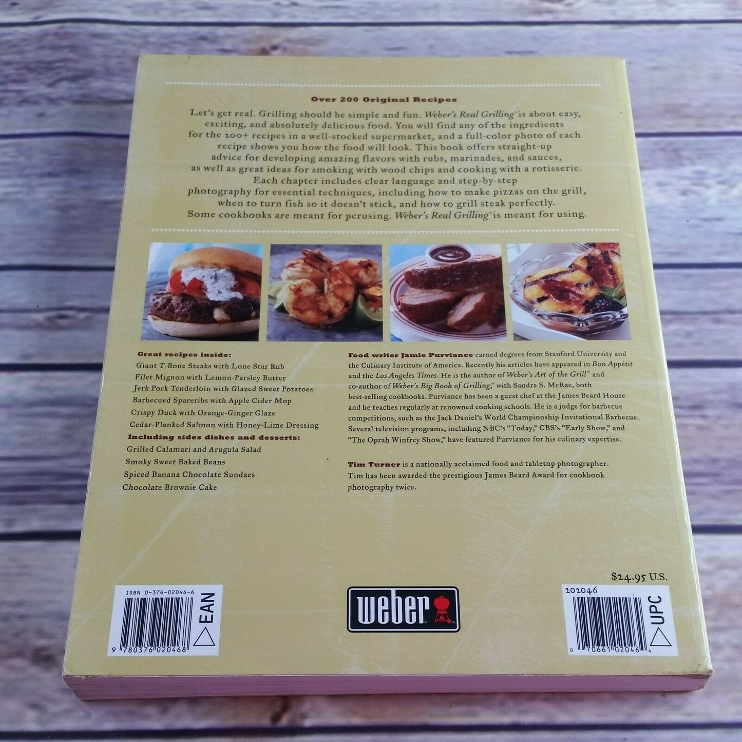 Weber's Real Grilling Cookbook Over 200 Recipes BBQ Grill Barbeque Purviance