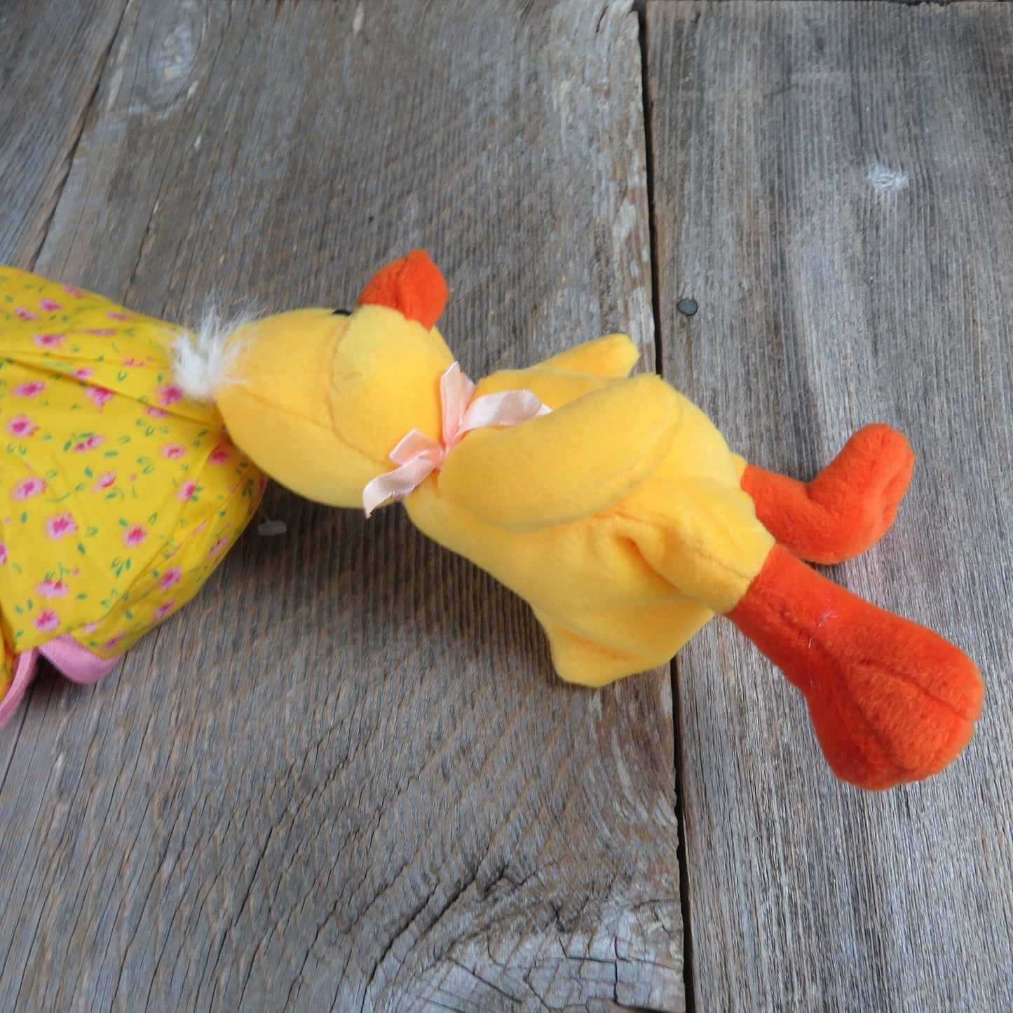 Vintage Chick in Egg Chicken Plush Plush Land Zipper Easter Stuffed Animal Yellow Orange Pink 2000