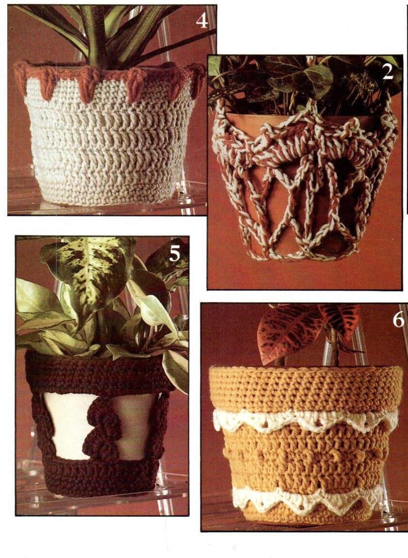 Vintage Crochet Plant Hanger Pattern 8 Styles Download PDF - At Grandma's Table