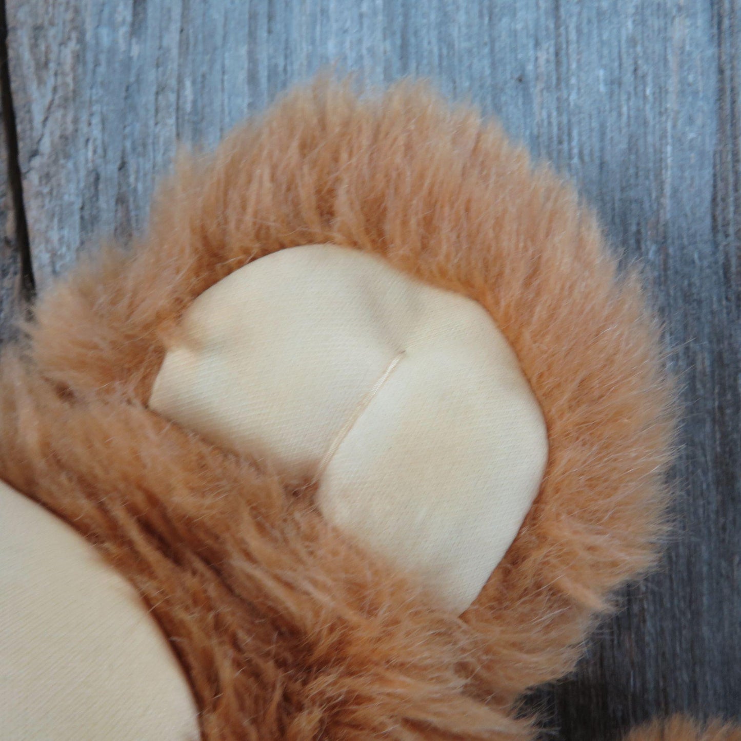 Vintage Furskins Teddy Bear Plush Belly Button Brown Shaggy Xavier Roberts Appalachian Artworks 1985