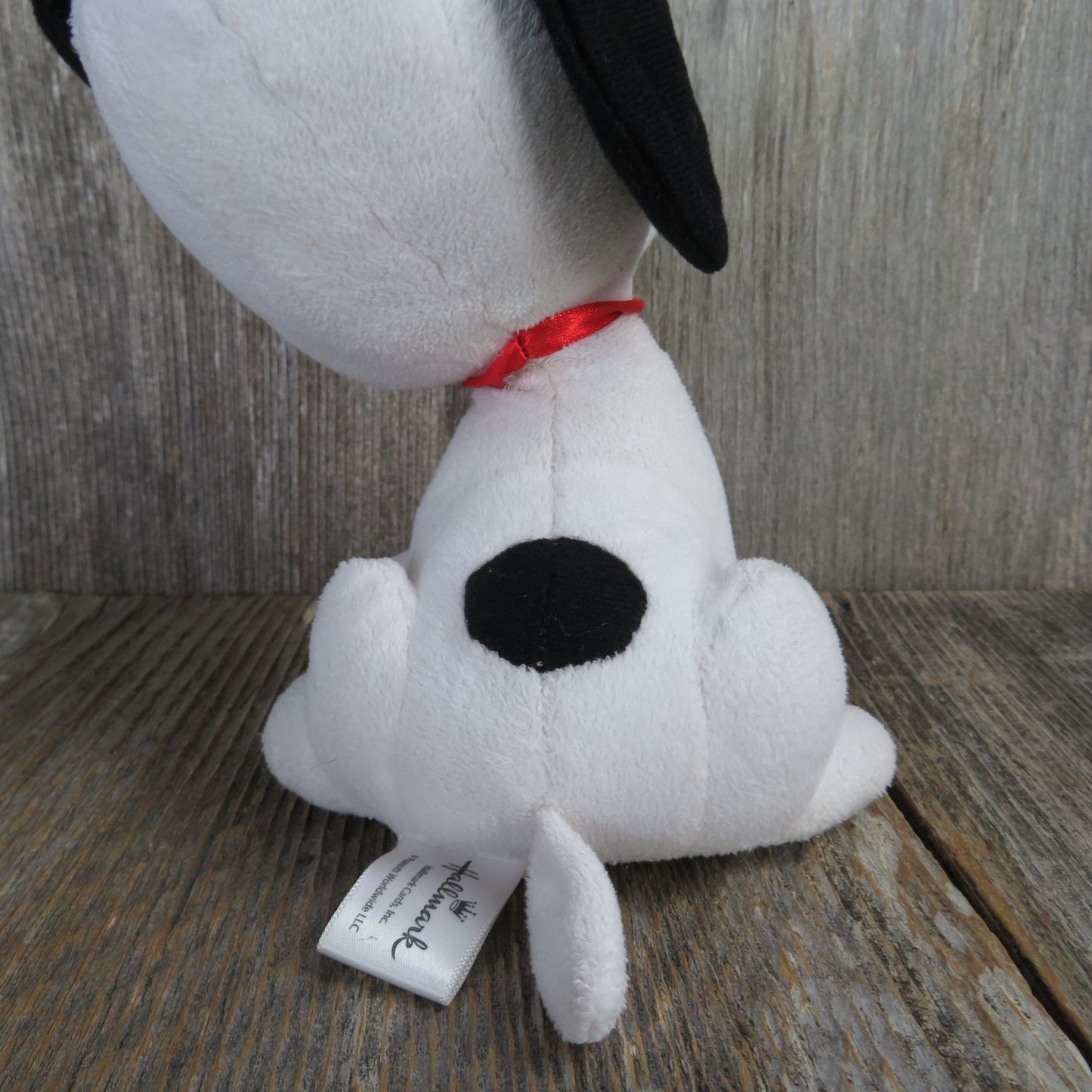 Vintage Snoopy Dog Plush White Black Hallmark Charlie Brown Puppy Stuffed Animal