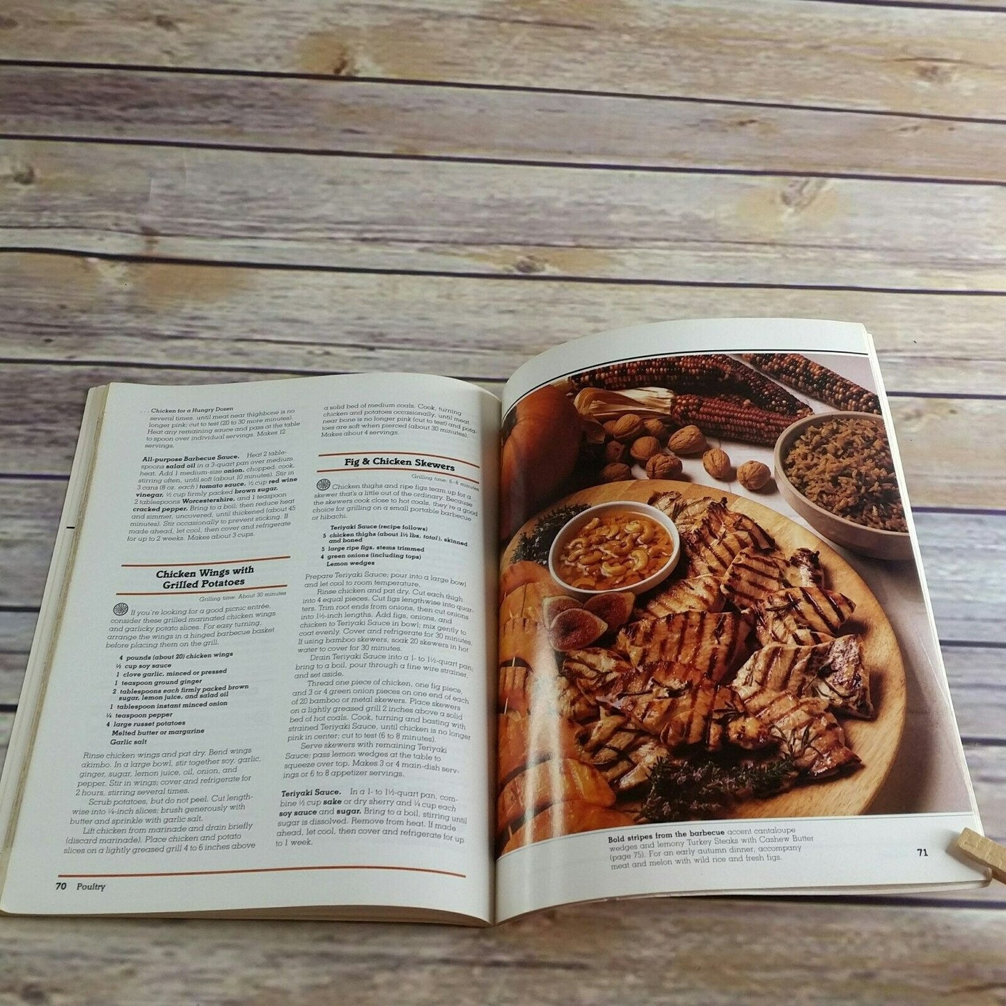 Vintage Cookbook Sunset Barbecue Recipes Charcoal Grill 1987 Outdoor Cooking Beef Pork Lamb Poultry Fish Grilling Paperback