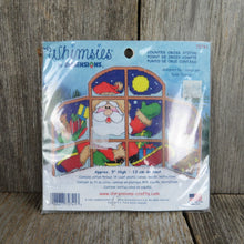 Load image into Gallery viewer, Vintage Santa Claus Counted Cross Stitch Kit Whimsies Dimensions Christmas Window 72741