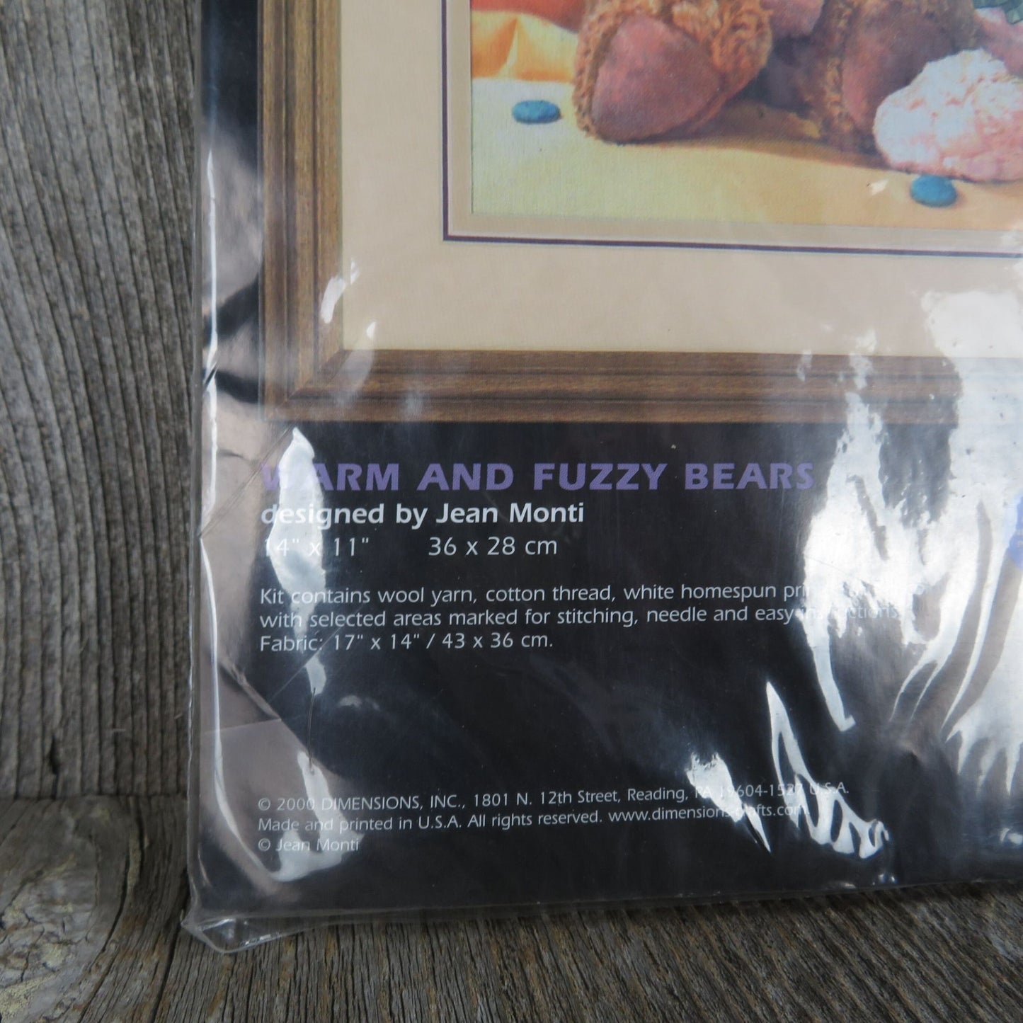 Warm and Fuzzy Bears Crewel Kit Dimensions Teddy Bears Needlepoint Embroidery Jean Monti