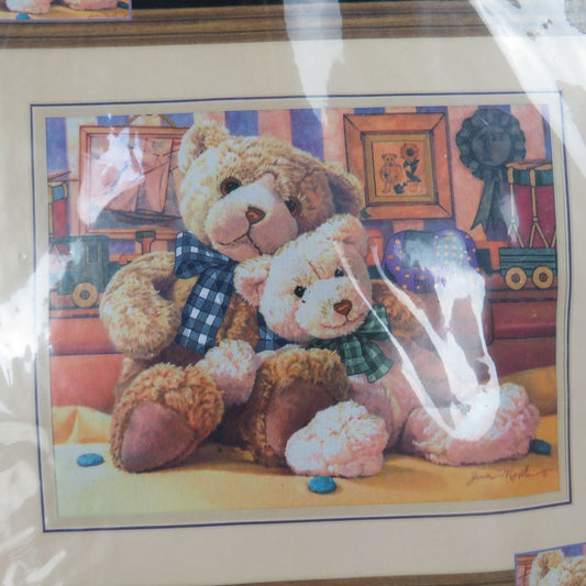 Warm and Fuzzy Bears Crewel Kit Dimensions Teddy Bears Needlepoint Embroidery Jean Monti