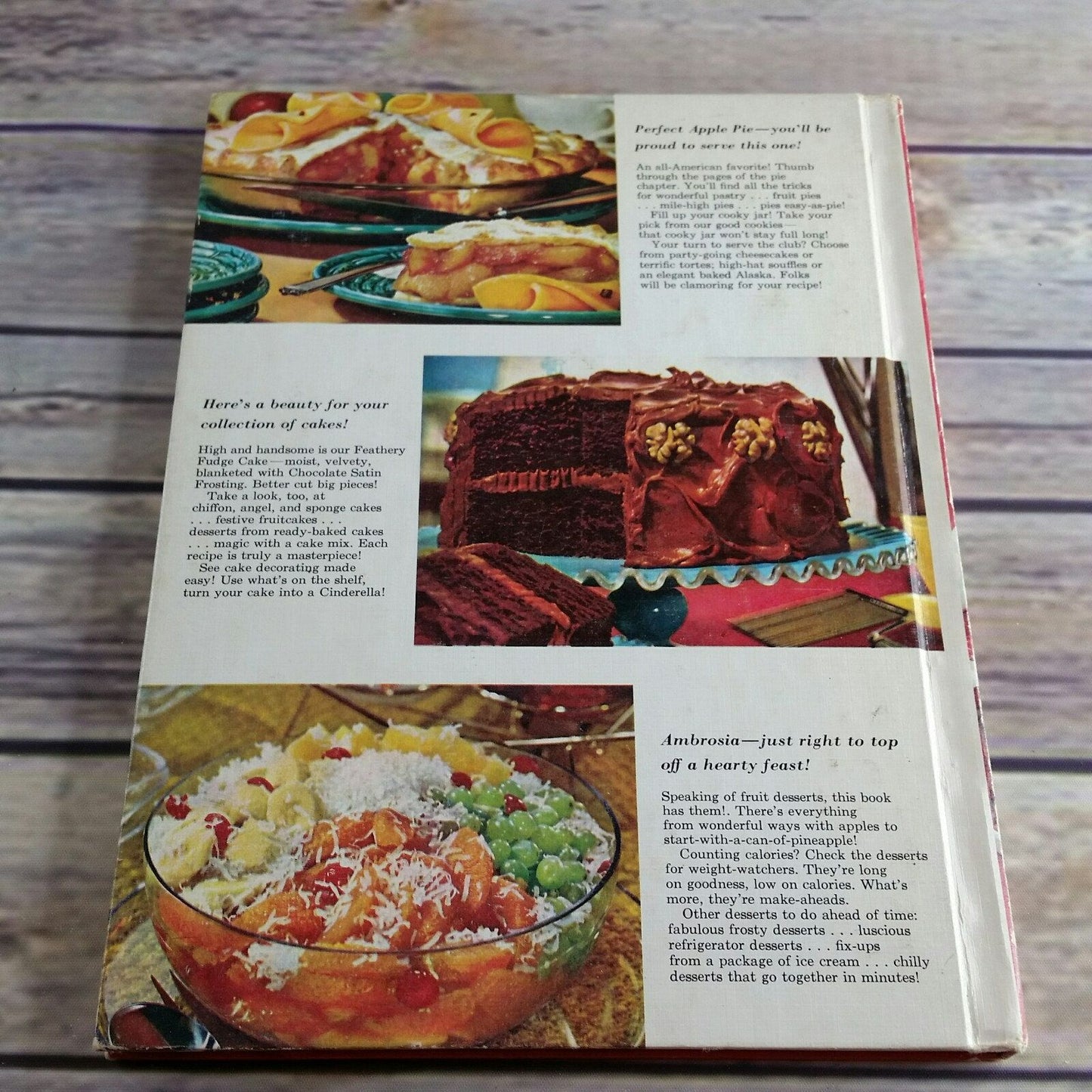 Vintage Cookbook Desserts Cook Book 1969 Hardcover 8th Printing Over 400 Recipes Better Homes and Gardens