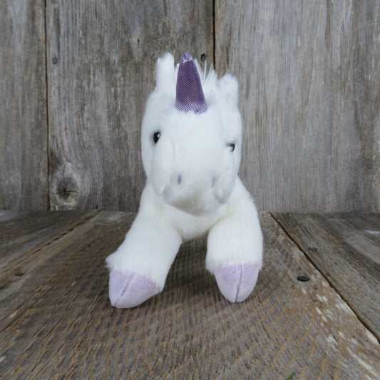 White purple Unicorn Plush Purple Feet Aurora Stuffed Animal 2020