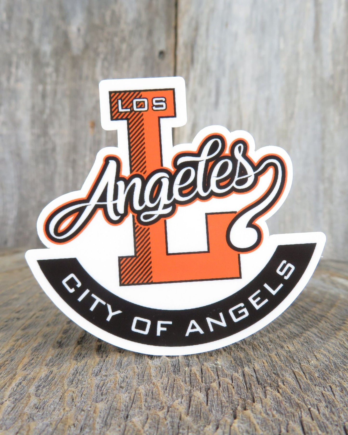 Los Angeles City of Angels Sticker California Orange Black Waterproof Travel Souvenir Hometown Pride