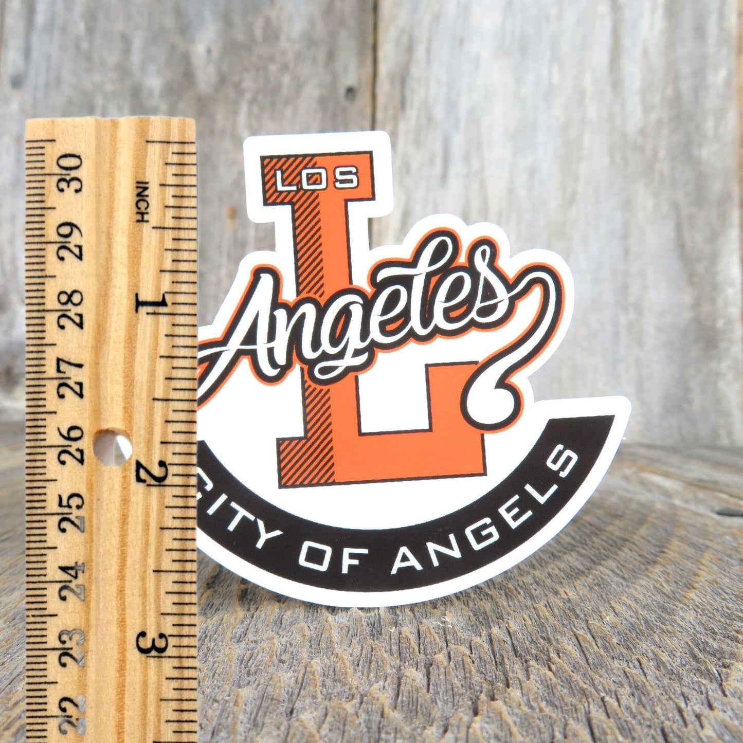 Los Angeles City of Angels Sticker California Orange Black Waterproof Travel Souvenir Hometown Pride