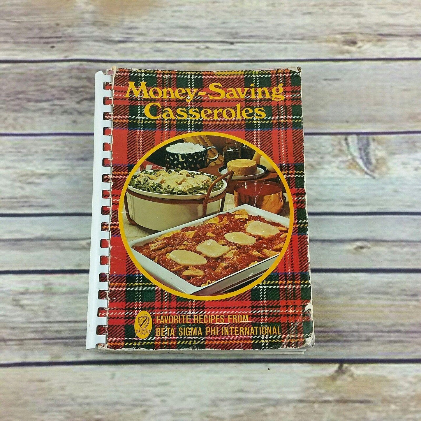Vintage Cookbook Beta Sigma Phi Sorority Money Saving Casseroles 1974 Cook Book Spiral Bound Paperback