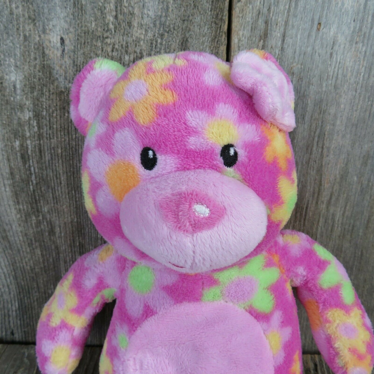 Pink Flowers Floral Teddy Bear Plush First Impressions Macys Stuffed Toy 15”