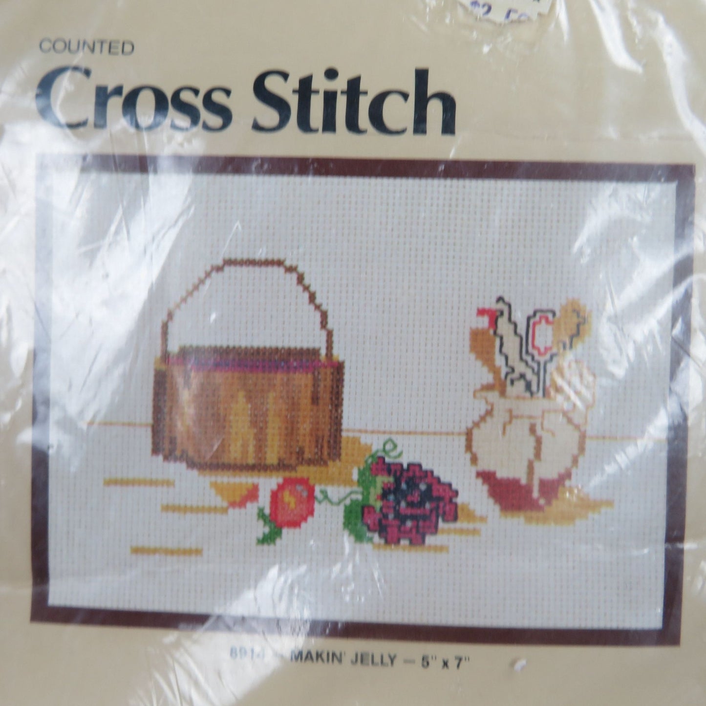 Vintage Counted Cross Stitch Kit Making Jelly Kitchen Art Dritz 1983 House Warming 8914