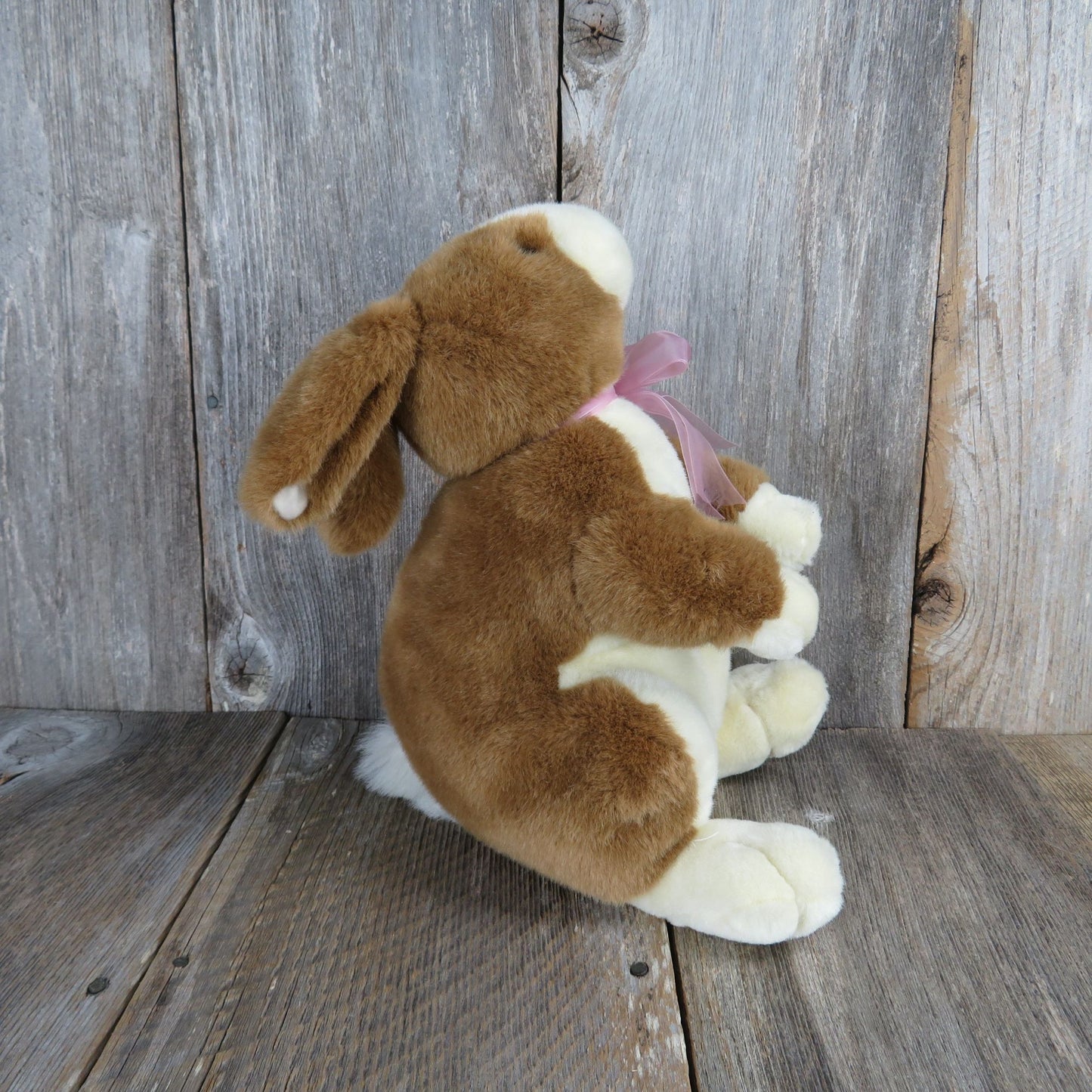 Bunny Rabbit Plush Brown and Cream Sitting Commonwealth Easter Target Hare White Stuffed Animal 1999