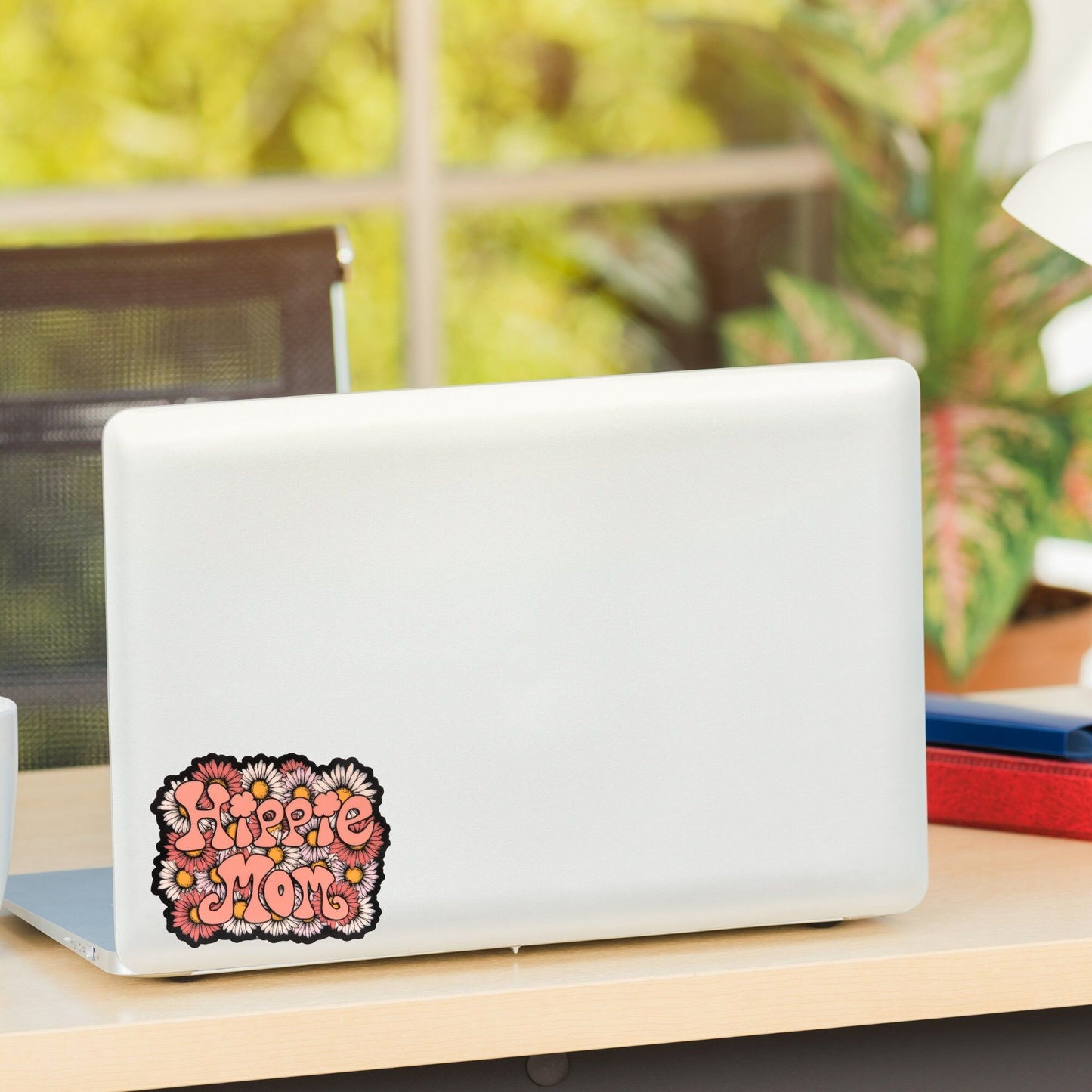 Hippie Mom Sticker Flower Power Daisies Retro Waterproof Water Bottle Laptop