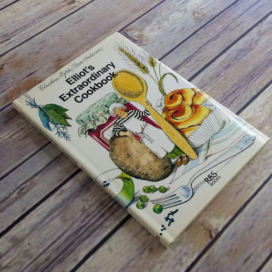 Vintage Kids Cook Book Elliots Extraordinary Cookbook Hardcover Childrens Cook Book Christina Bjork Lena Anderson 1990 Printed in Italy