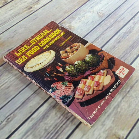 Vintage Lake Stream Sea Food Cookbook The Western Way 1967 Sybil Henderson Seafood Richfield Paperback Book
