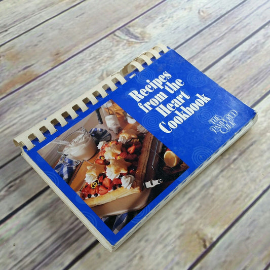 Vintage Cookbook Pampered Chef Recipes from the Heart 1997 Promo Blue Spiral Bound Paperback