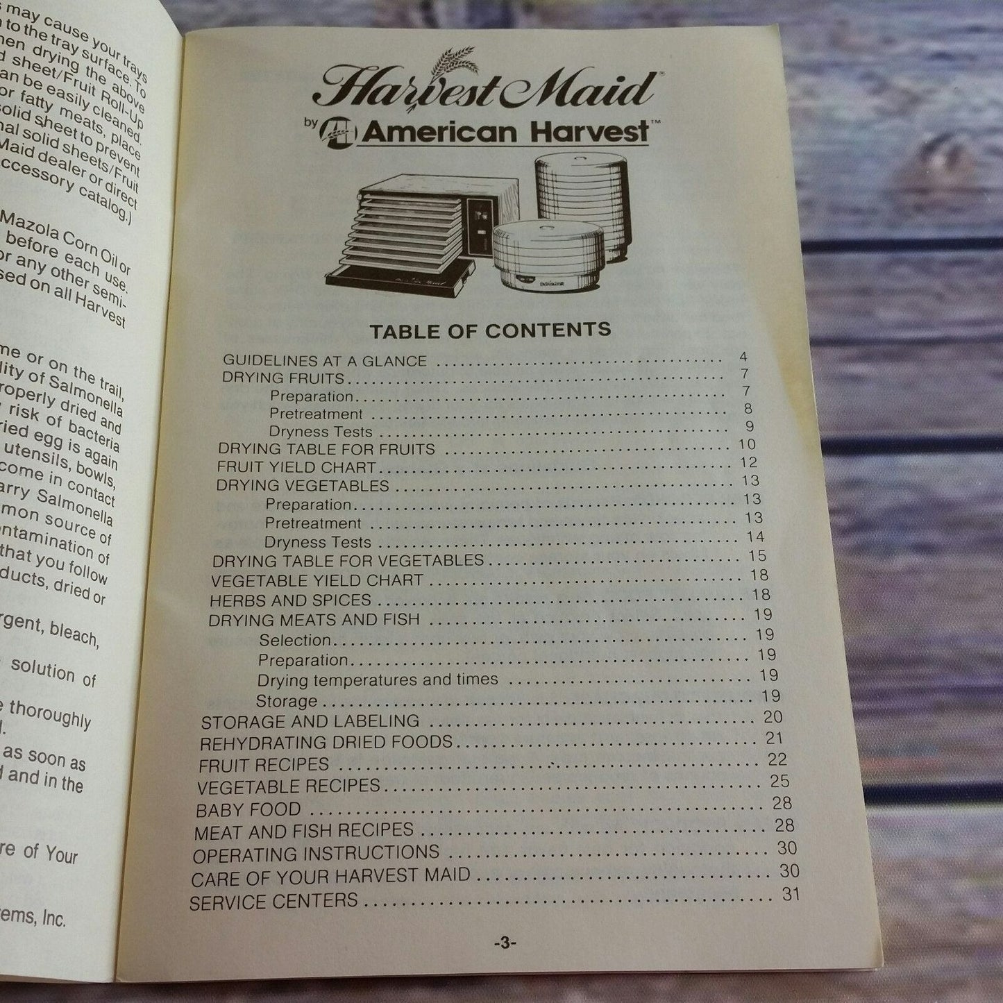 Vintage Cookbook Harvest Maid American Harvest Complete Guide Food Dehydrating Recipe Book Dehydrator Instruction 1991 Paperback Booklet