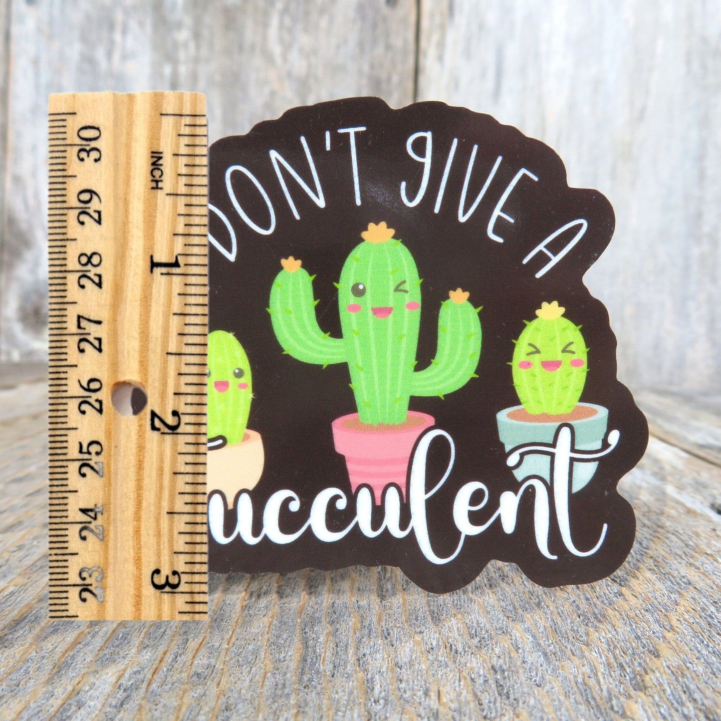 Funny Succulent Sticker I Don't Give a Fucculent Plant Addict Swear Word Cactus