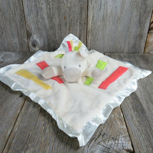 Cream Colored Zebra Lovey Plush Douglas Baby Horse Security Blanket Stuffed Animal