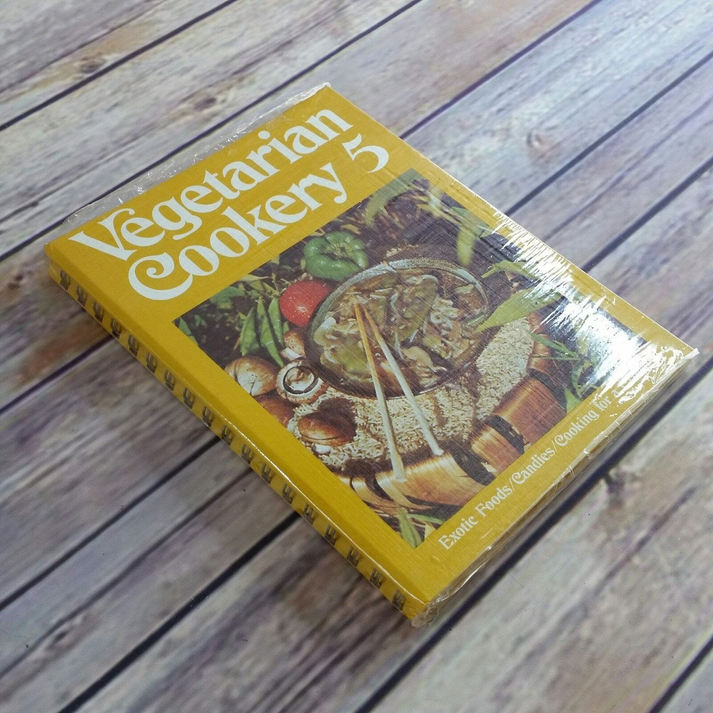Vintage Vegetarian Cookery 5 Cookbook 1971 Vegetables Health Food Natural Carb Exotic Cooking for a Crowd Still Sealed in ShrinkWrap