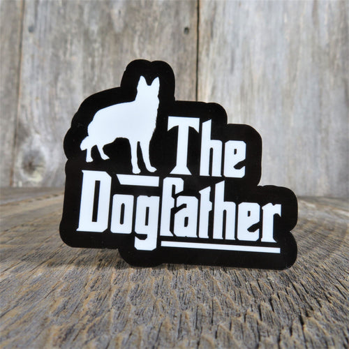 German Shepherd Sticker The Dog Father Dog Dad Waterproof Sticker Godfather Lover Black White Water Bottle Laptop