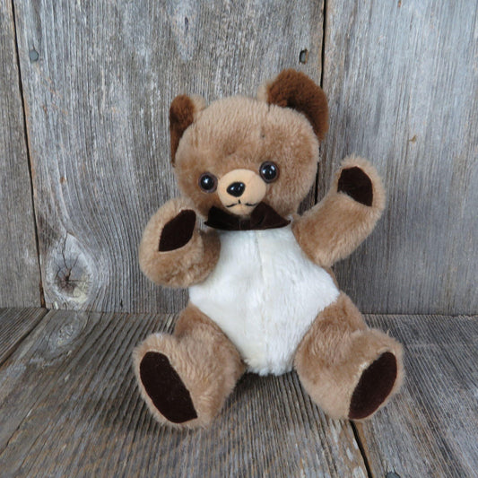 Vintage Teddy Bear Plush Theodore Roosevelt Brown Russ Stuffed Animal Korea 1979 - At Grandma's Table