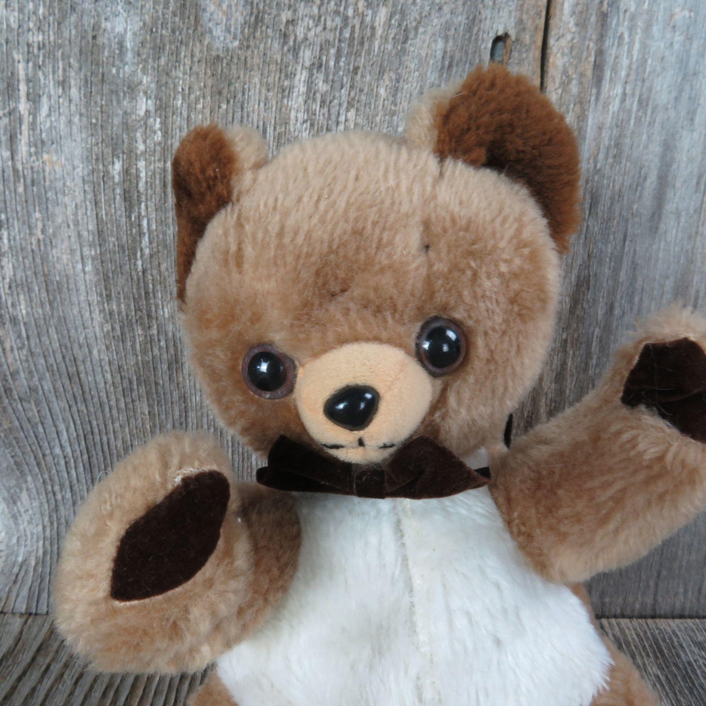 Vintage Teddy Bear Plush Theodore Roosevelt Brown Russ Stuffed Animal Korea 1979