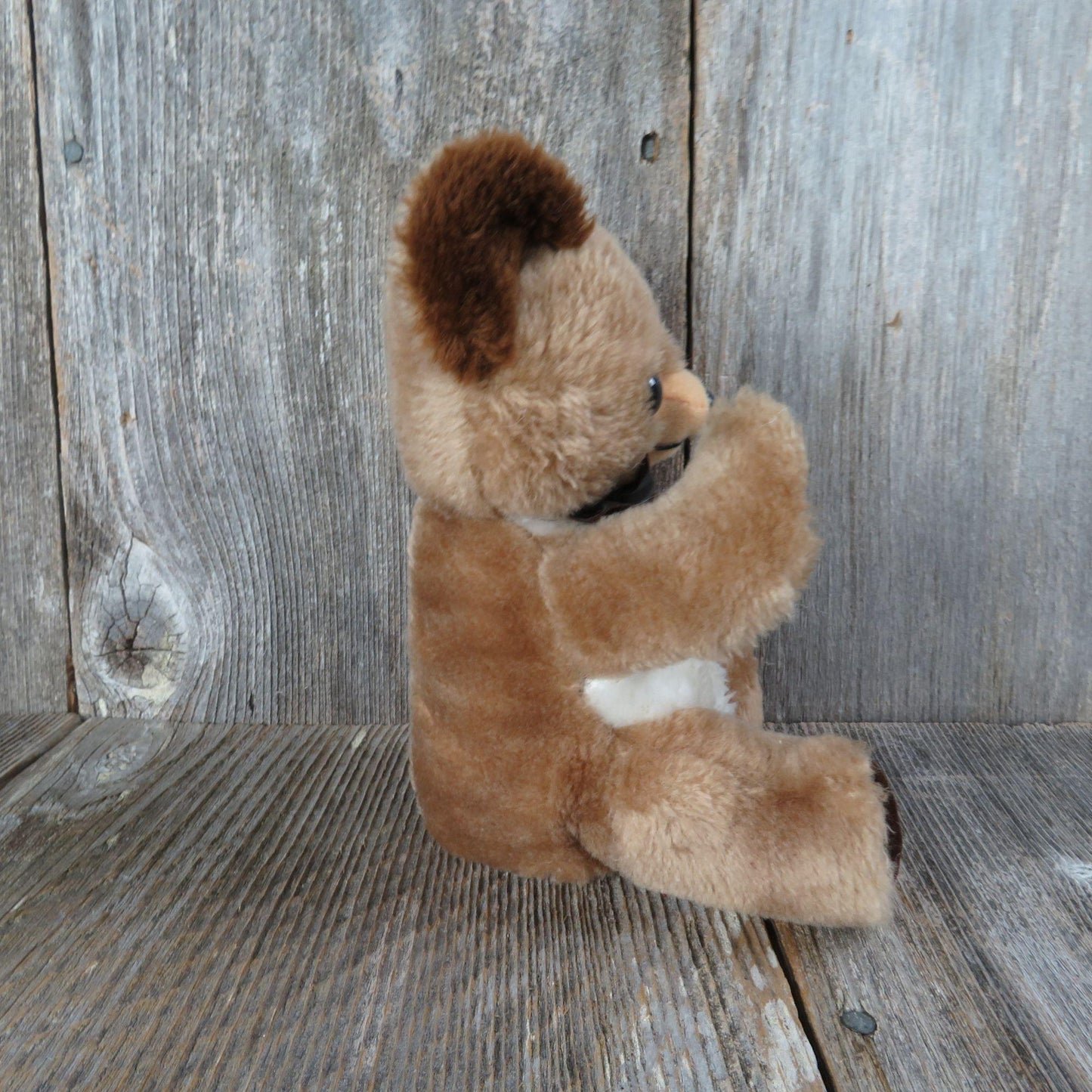 Vintage Teddy Bear Plush Theodore Roosevelt Brown Russ Stuffed Animal Korea 1979