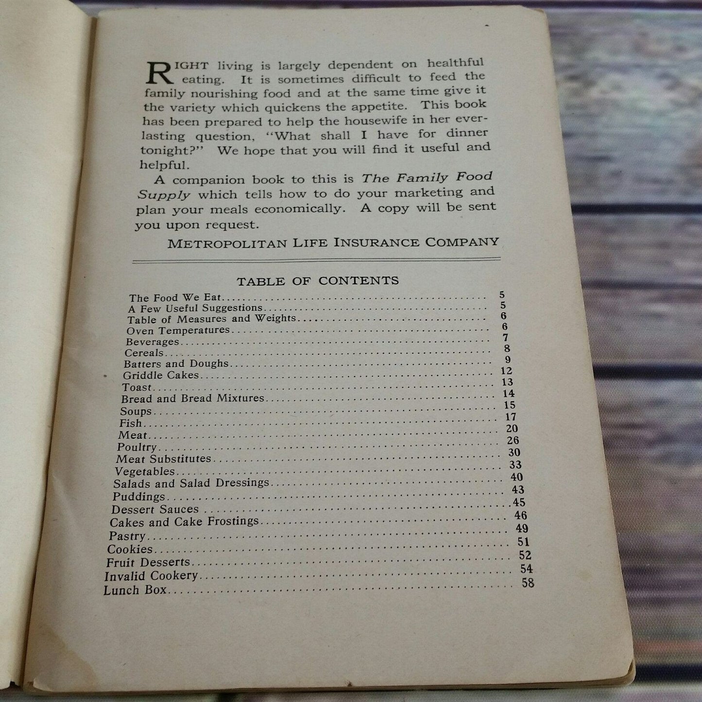 Vintage Cookbook Metropolitan Life Insurance Co. Cook Book 1950s Promo Paperback Booklet Pamphlet