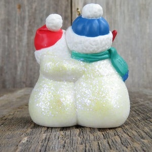 Vintage Mom and Dad Snowman Ornament Hallmark 1995 Mr and Mrs