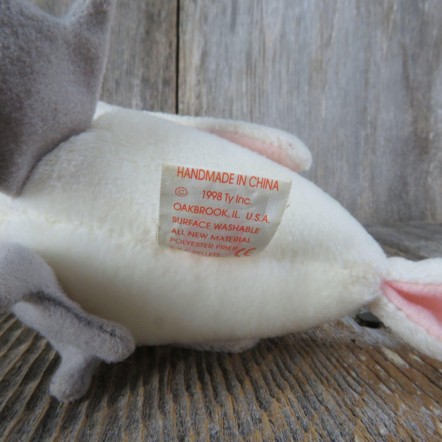 Vintage White Cockatoo Plush Beanie Baby Kuku Bird Bean Bag Stuffed Animal 1998