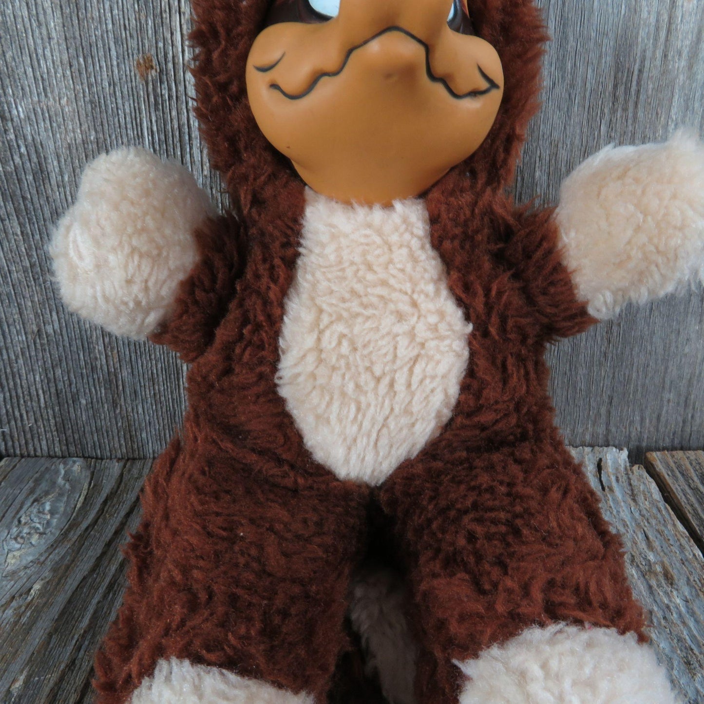 Vintage Wile E Coyote Plush Rubber Face Looney Tunes Marriott's Great America Warner Brothers Stuffed Animal 1978