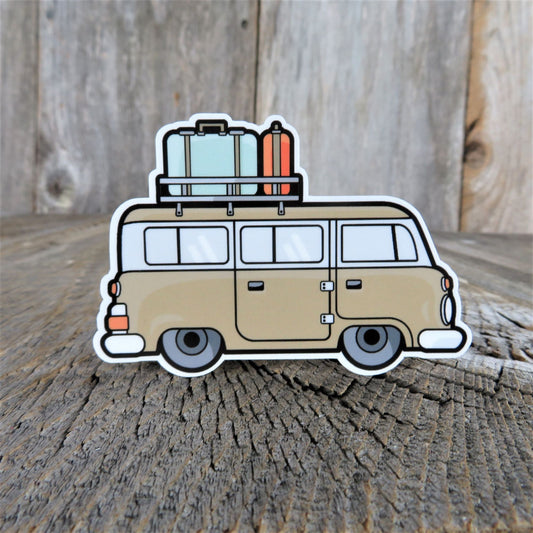 Travel Van Sticker Retro Style Bus Waterproof Laptop Camping Travel Vagabond