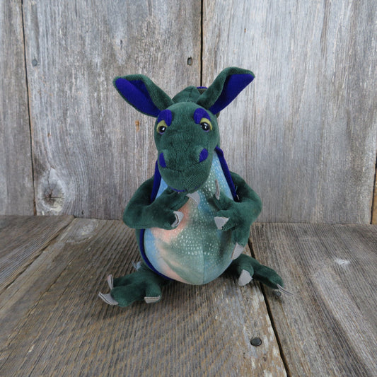 Vintage Dragon Plush Green Purple Cordelia Manhattan Toys Royal Renaissance Stuffed Animal