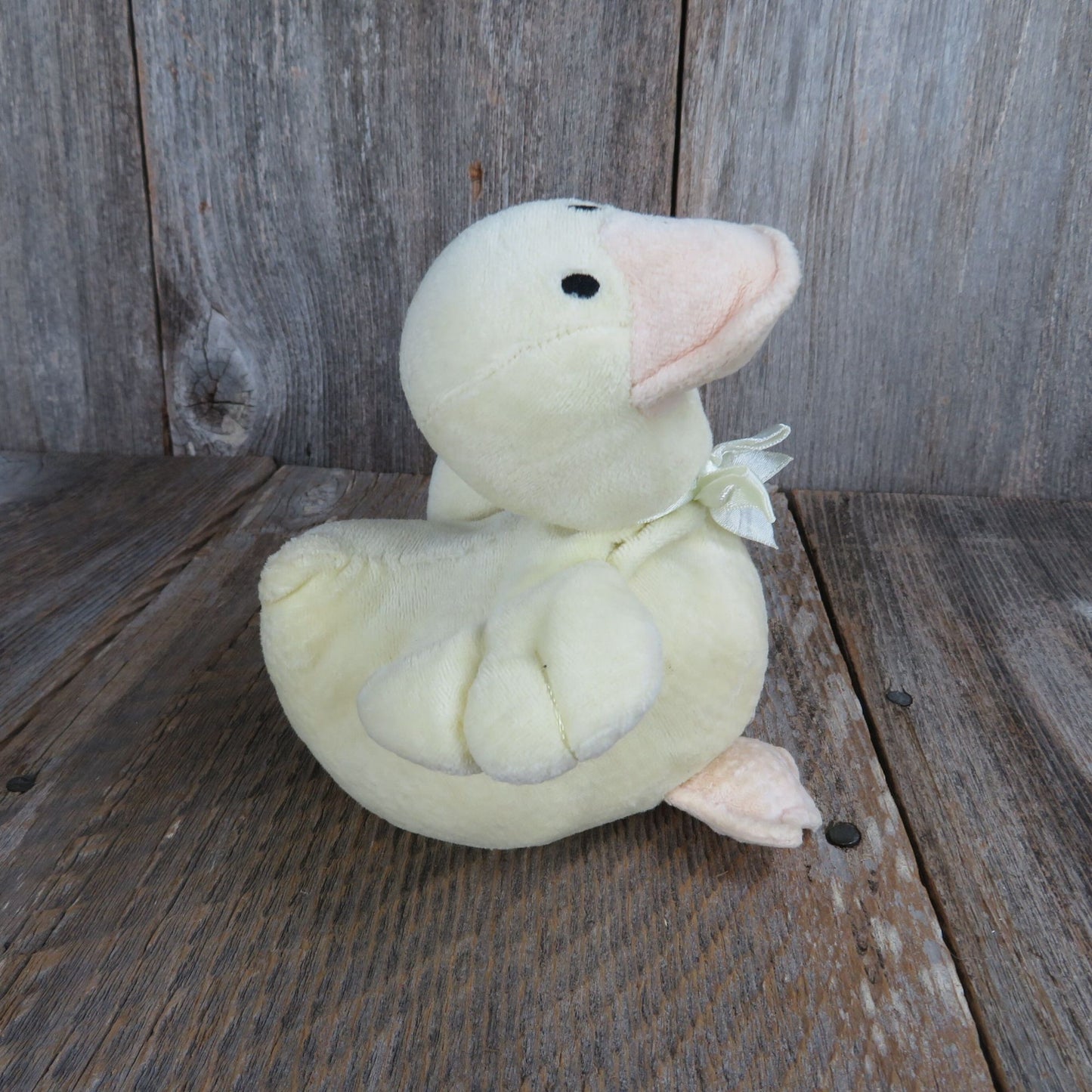 Vintage Duck Duckling Plush Easter Chick Bird Mary Meyer Beanie Bean Bag Stuffed Animal Yellow 1997