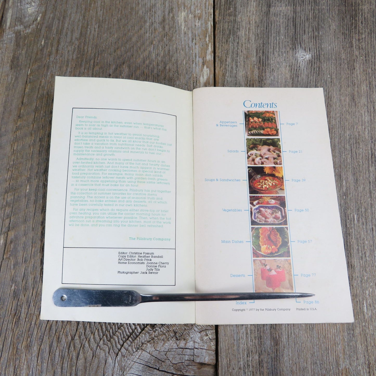 Cooking Cool Cookbook Pillsbury 1977 Summer Recipes Paperback Booklet Grocery Store Vintage