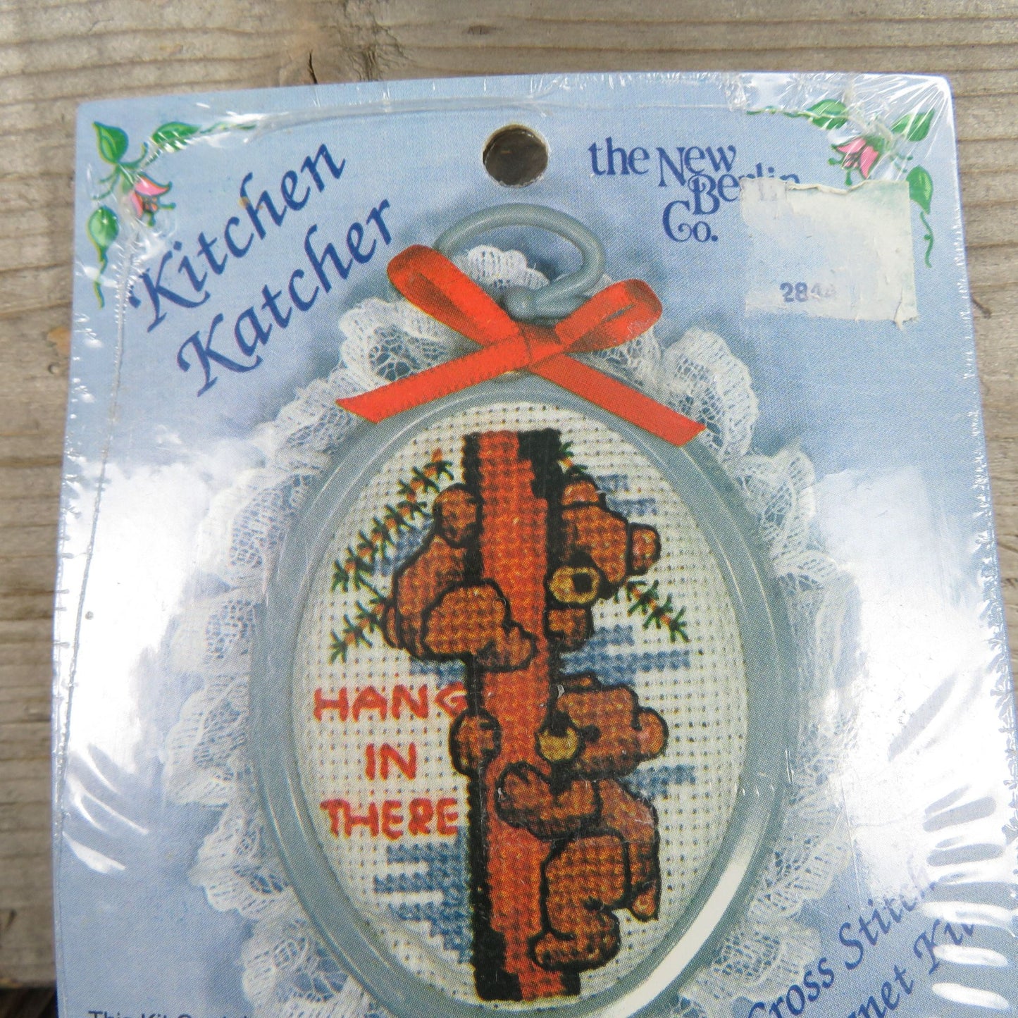 Bears Framed Cross Stitch Magnet Kit Hang In There Ornament New Berlin Co Kitchen Katcher USA