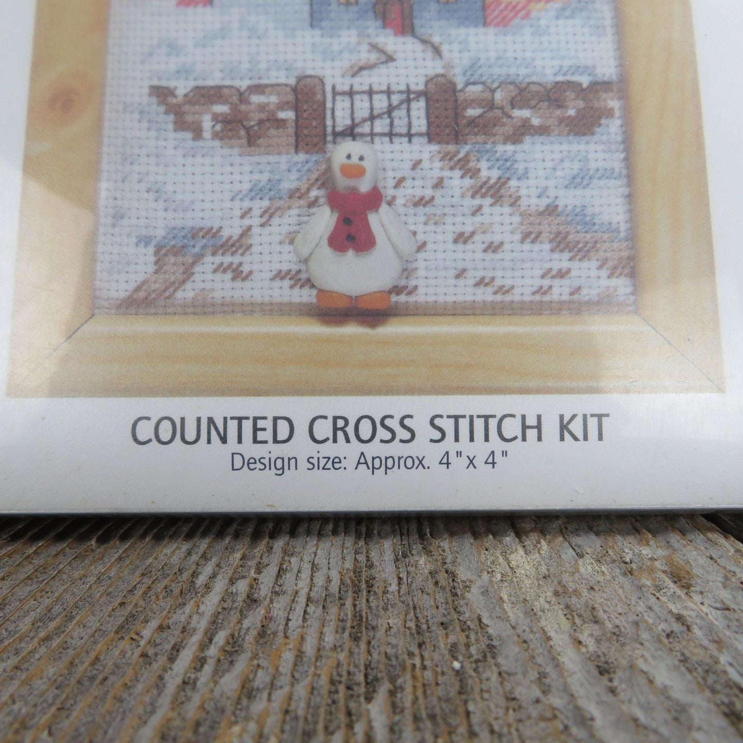 Counted Cross Stitch Kit Winter Chill House With Stone Wall Beginner Level  DMC Easy