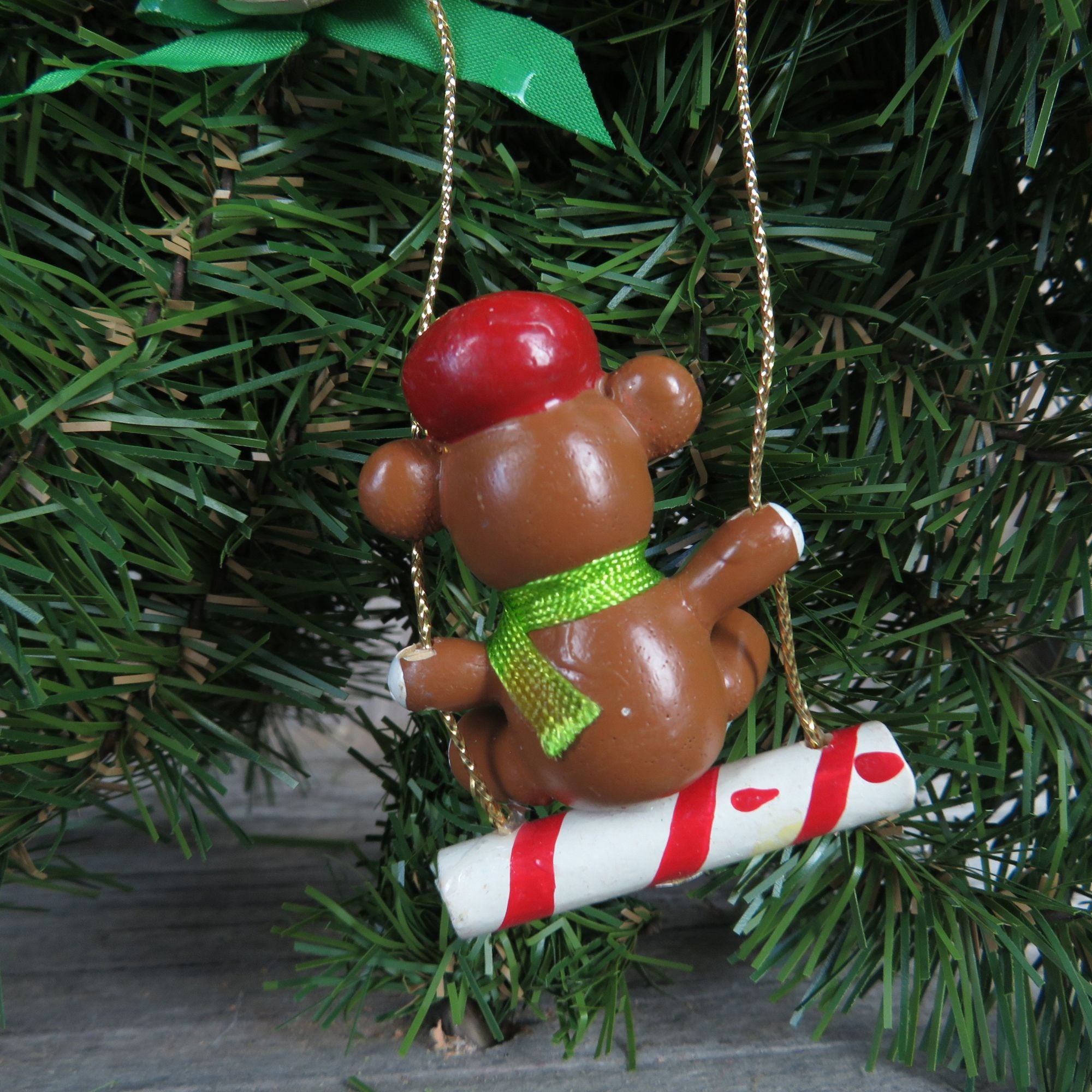 Vintage Brown M&M Ornament Santa Hat Candy Cane Candy Tube Topper Figu– At  Grandma's Table