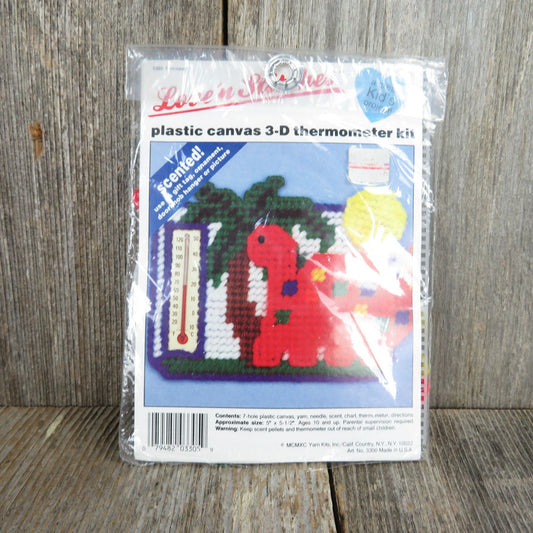 Dinosaur Thermometer Plastic Canvas 3-D Kit Love n Stitches Needlepoint Kit Beginner