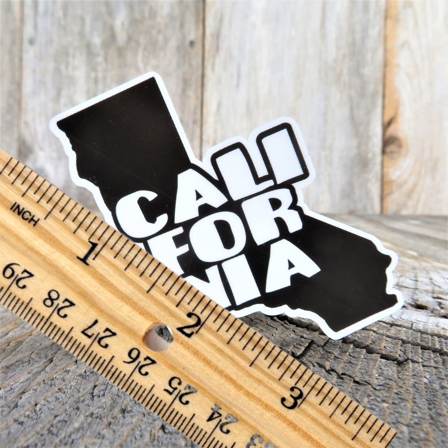 California State Shaped Sticker Block Letters Souvenir Waterproof Travel Water Bottle Laptop