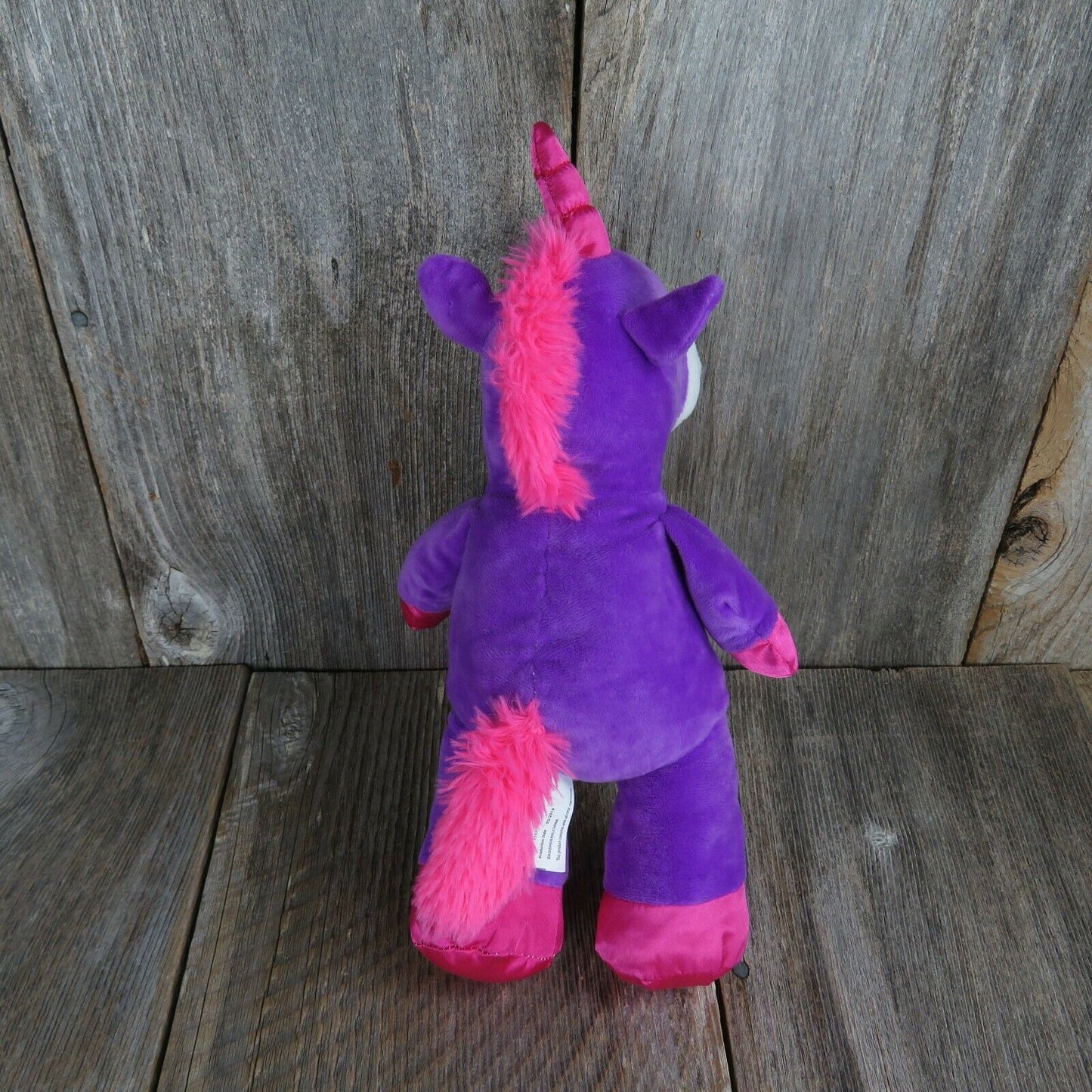 Purple Unicorn Plush Hot Pink Horn Sewn Eyes Kellytoy Easter Standing 2019