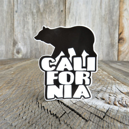 California Bear Sticker Bold Word Block Letters Souvenir Waterproof Travel Water Bottle Laptop