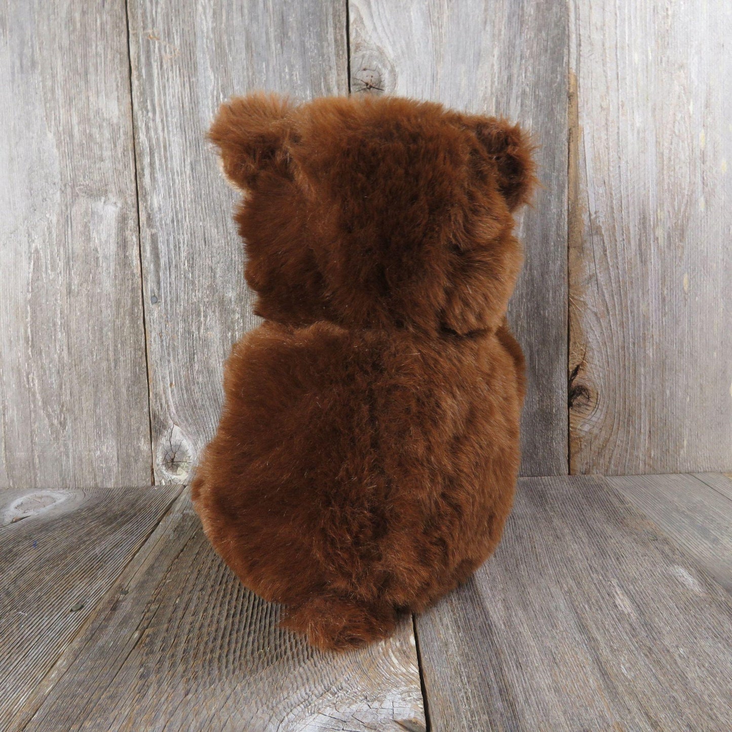 Vintage Teddy Bear Plush Huggit Ameritoy Hug It Stuffed Animal Brown Large Tongue 1982 USA