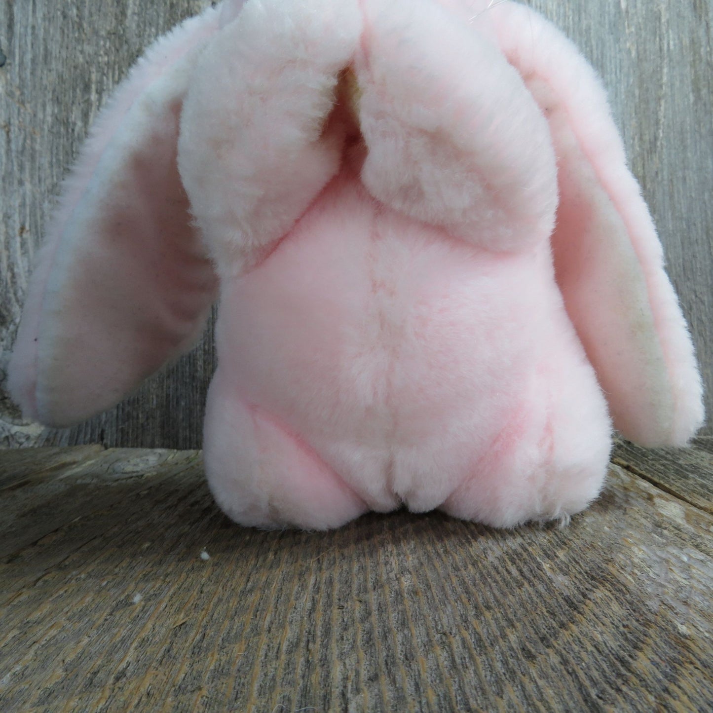 Vintage Praying Bunny Plush Pink Rabbit Stuffed Animal Easter Pink Nose Korea